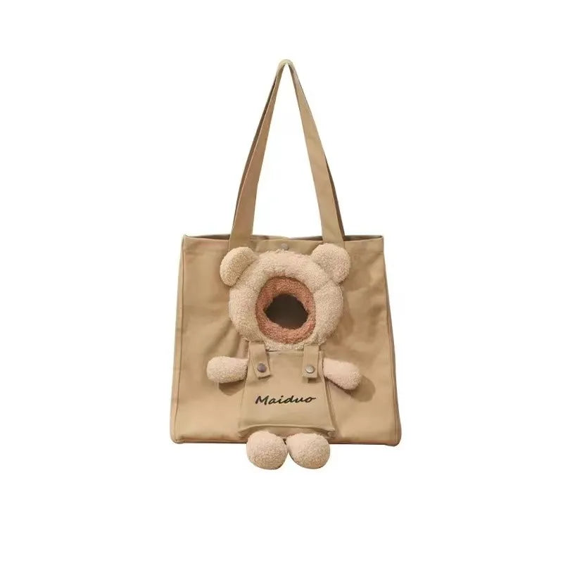 Bear Decor Pet Carrier Bag       